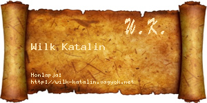 Wilk Katalin névjegykártya